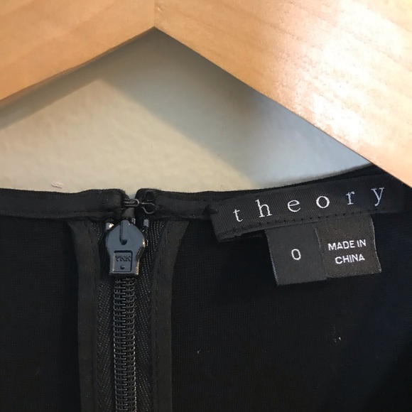 SOLD|||THEORY Black Striped Fit And Flare Dress 0 - Picture 5 of 8